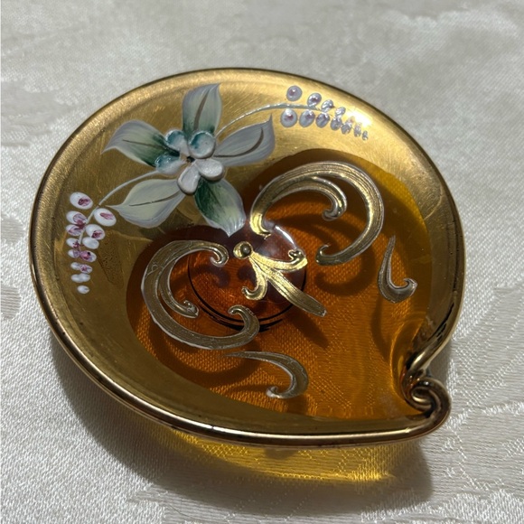 Vintage Bohemian Enamelled Trinket Dish - Murano Style - Picture 3 of 5